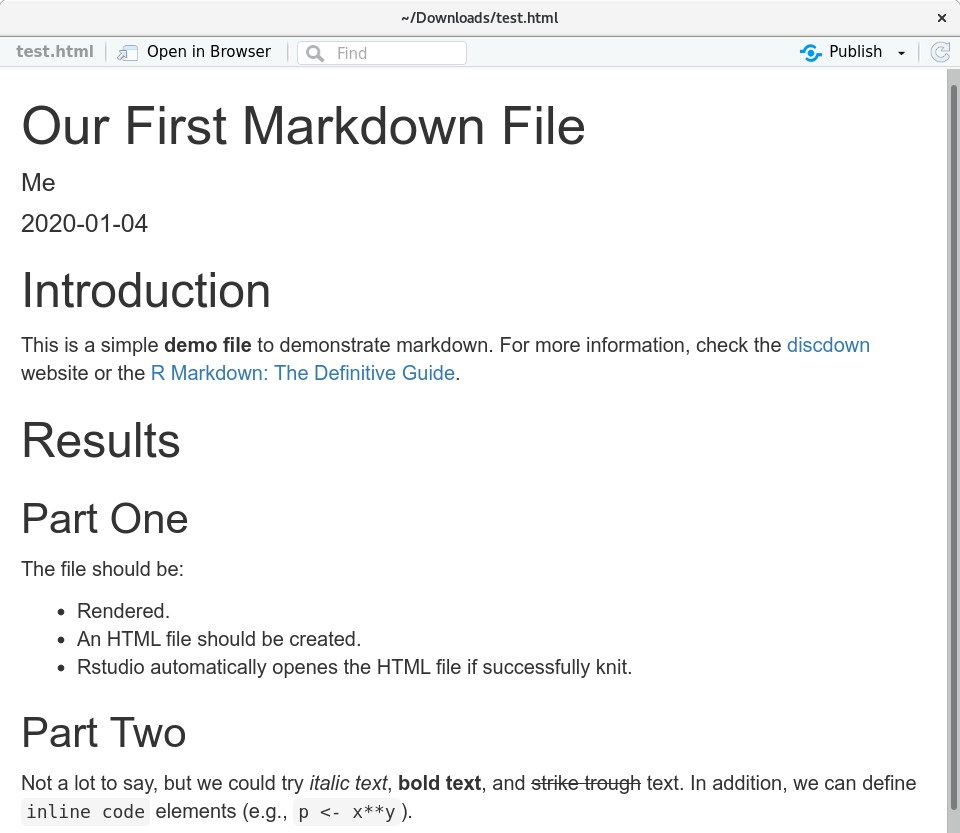 Creating a Basic Website in RMarkdown using an R Render-Script